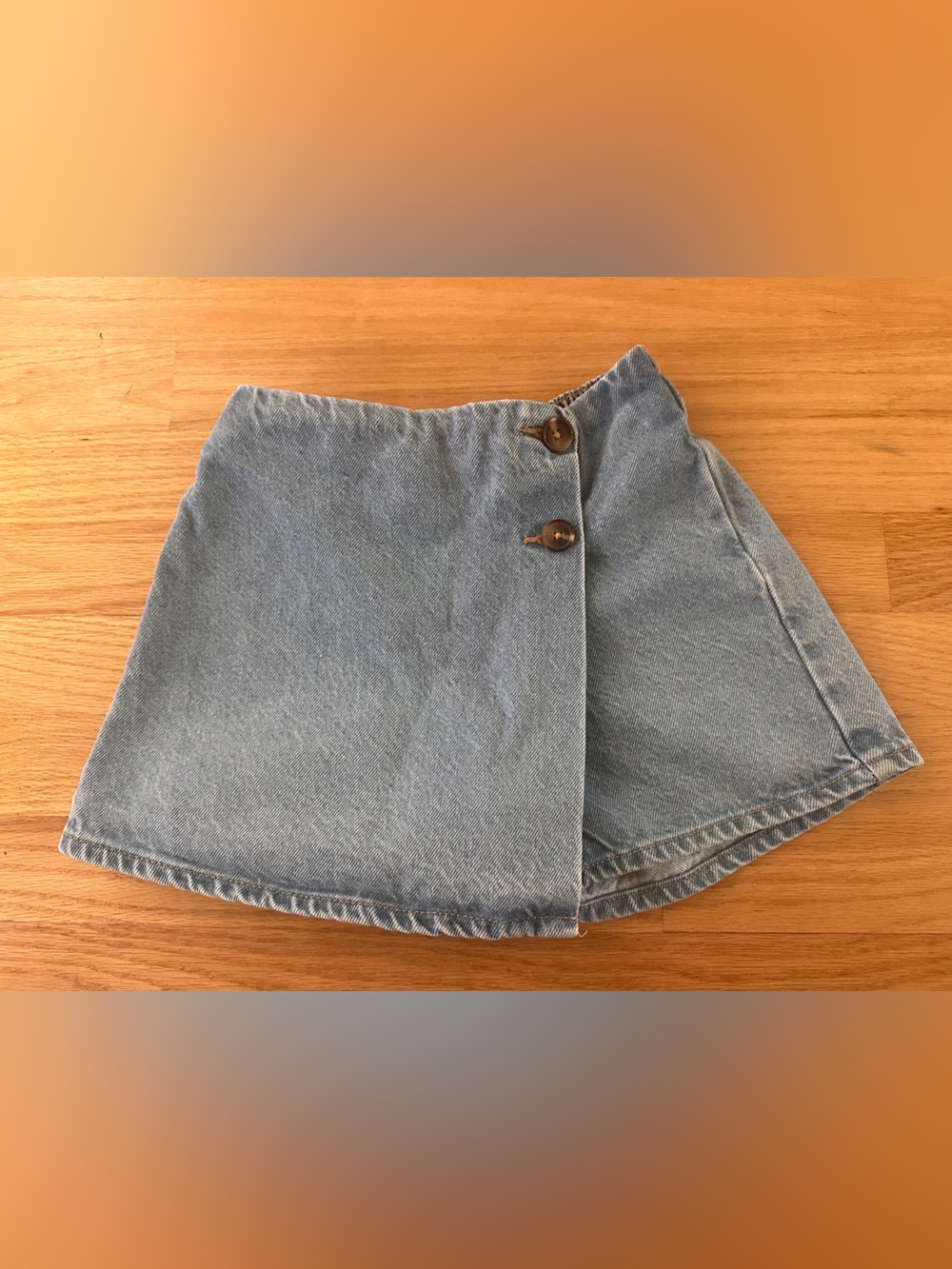 Old Navy girls Light Wash Denim Wrap Skort skirt shorts sz 8